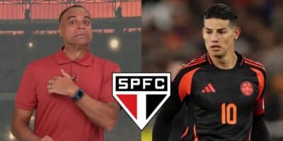 Denílson revela nome que deixa James para trás no São Paulo (Reprodução: Montagem TV Foco)