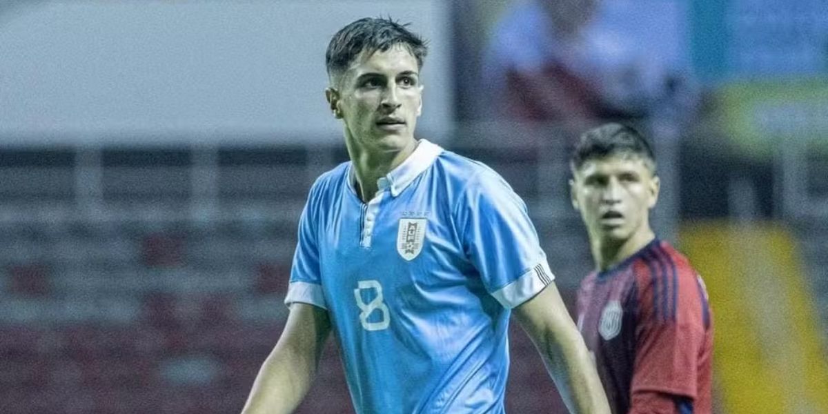 Facundo Bernal está sempre presente na seleção sub20 do Uruguai (Reprodução: Uruguai/Divulgação)