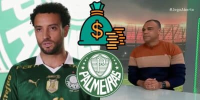 Denílson crava dupla milionária de Felipe Anderson no Palmeiras (Reprodução: Montagem TV Foco)