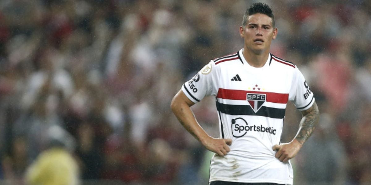 James Rodriguez está 10 jogos sem ser relacionado no São Paulo (Reprodução: SPFCTV)