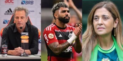 Leila arma maior rasteira em Landim pra garantir Gabigol no Palmeiras - Foto: Montagem