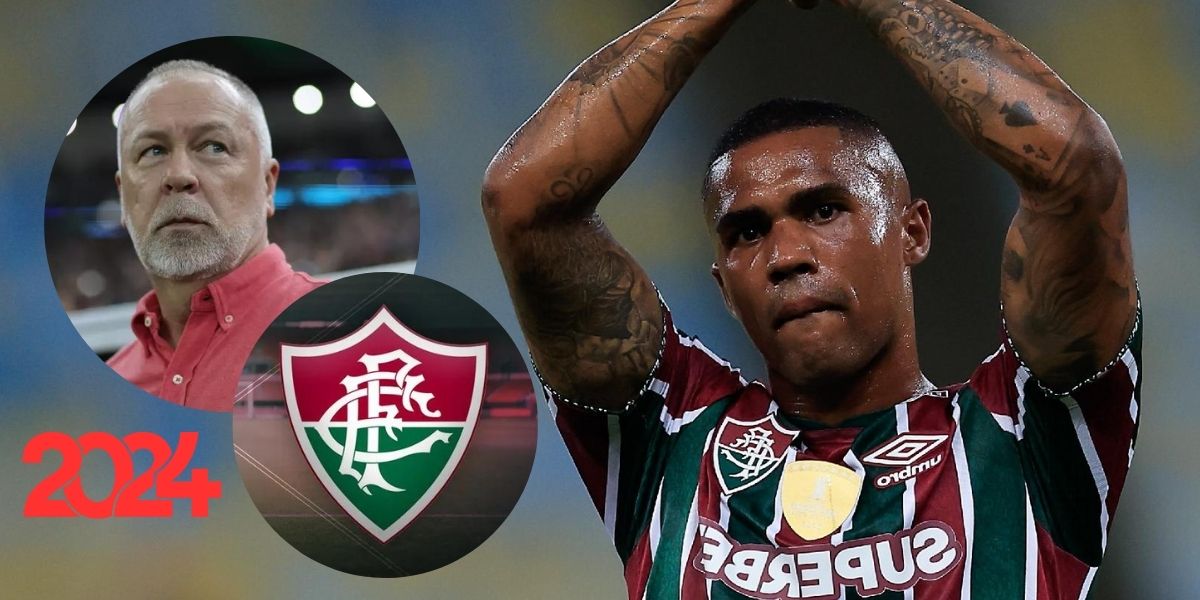 Mano Menezes, técnico do Fluminense e Douglas Costa (Foto: Reprodução / FFC / Canva)