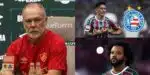 Mano Menezes em choque com situação envolvendo Cano e Marcelo (Reprodução: Montagem TV Foco)