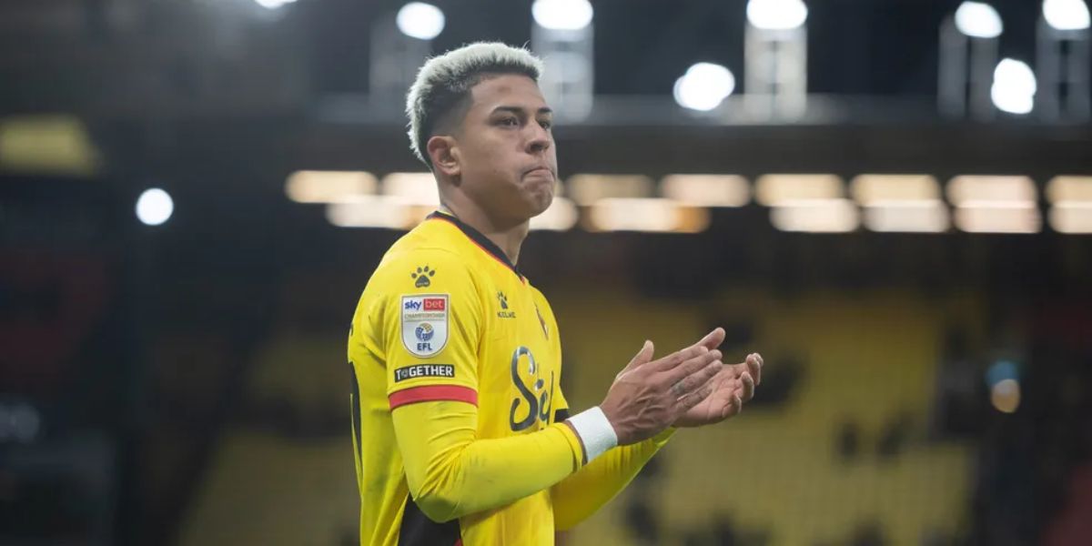 Matheus Martins jogou pelo Watford na última temporada (Reprodução: Watford/Divulgação)