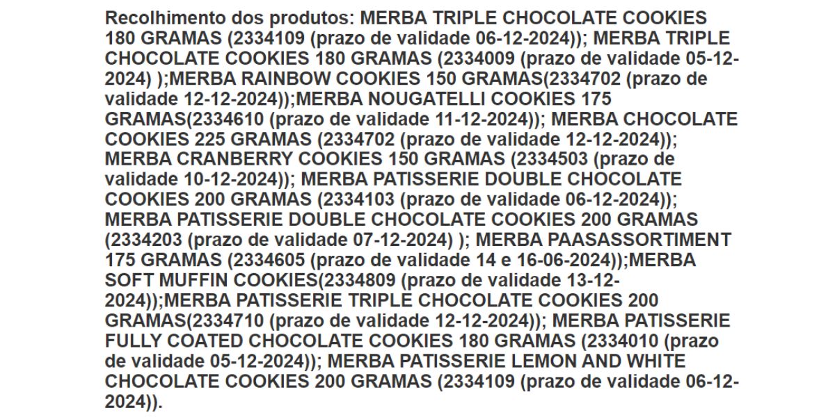 Todos os lotes proibidos pela Anvisa (Reprodução: Anvisa/Divulgação)