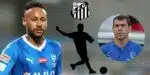 Neymar, Carille e logo do Santos (Foto: Reprodução / Al-Hilal / SFC)