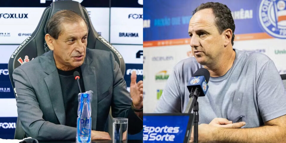 A diferença entre o salário de Ramón Diaz no Corinthians e Rogério Ceni no Bahia (Foto: Rodrigo Coca/ Agência Corinthians/Letícia Martins/EC Bahia)