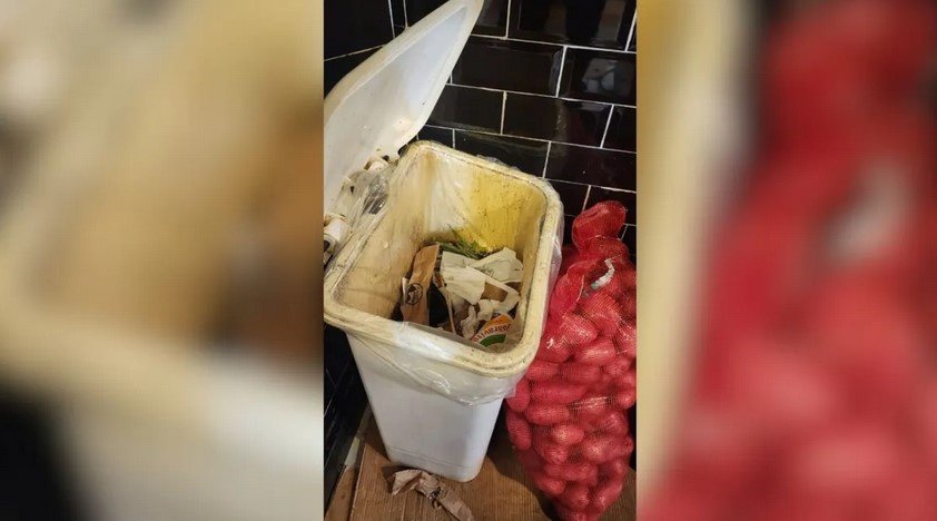 Alimentos armazenados de forma imprópria em restaurante na zona norte do Rio de Janeiro (Foto: Reprodução / CNN Brasil)