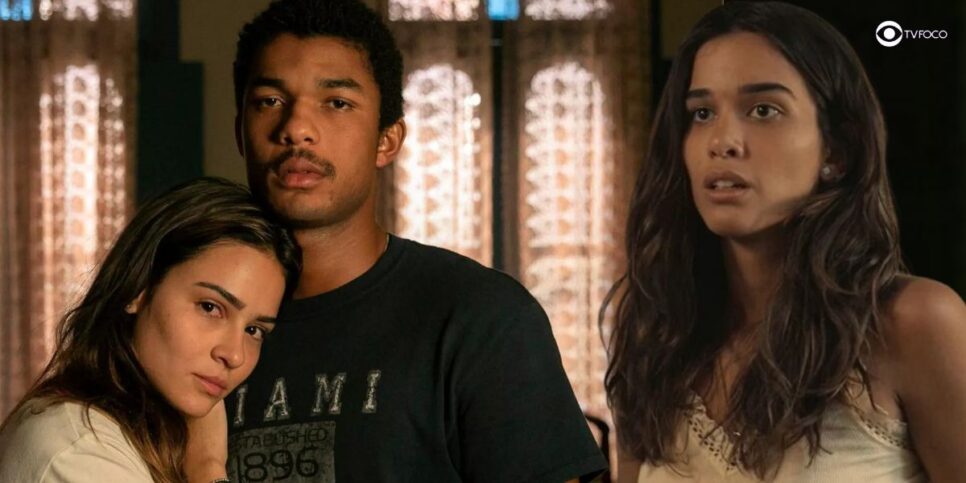 Sandra, João Pedro e Mariana em Renascer (Foto: Reprodução / Globo / Montagem TV Foco)