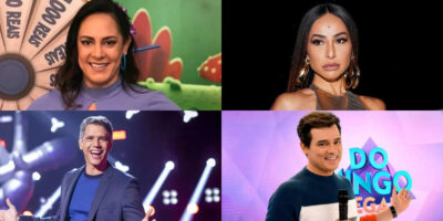 Silvia Abravanel na Record, Sabrina Sato no SBT e Márcio Garcia (Foto: Reprodução/Montagem TVFoco)