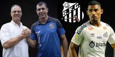 Joaquim, Teixeira e Carille (Foto: Reprodução / Santos FC / Icon Sport / Canva)