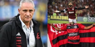 Tite vibra com chegada de 4 reforços ao Flamengo (Reprodução: Montagem TV Foco)