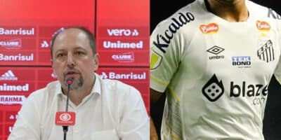 Barcellos e jogador do Santos - Foto Reprodução Internet