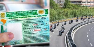 CNH / Rodovia com motos - Montagem: TVFOCO