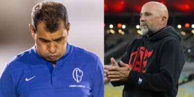 Carille e Sampaoli no Santos - Foto Reprodução Internet