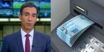 César Tralli / Cédulas de 100,00 reais - Montagem: TVFOCO