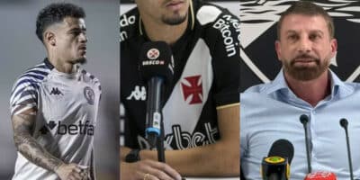 Coutinho fora e +1 craque dando ADEUS: Vasco enfrenta caos (Foto: Reprodução/Montagem TV Foco)