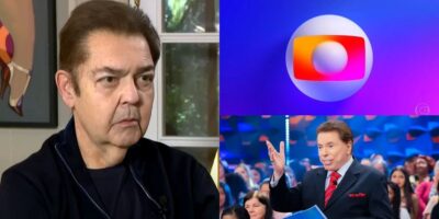 Faustão / Logo da Globo / Silvio Santos - Montagem: TVFOCO