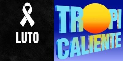 Imagem de luto / Logo de Tropicaliente - Montagem: TVFOCO