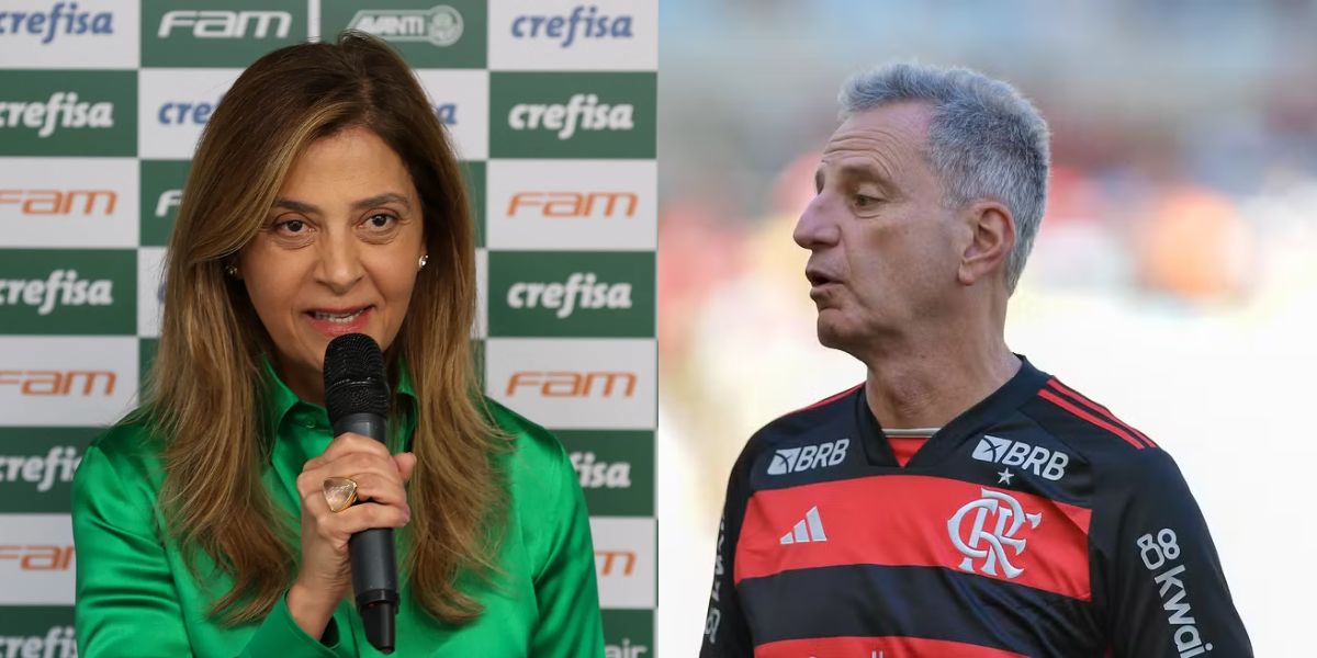 Leila Pereira em festa com R$1,2 bilhão ao Palmeiras e Landim chora (Reprodução: Cesar Graco / Thiago Ribeiro)