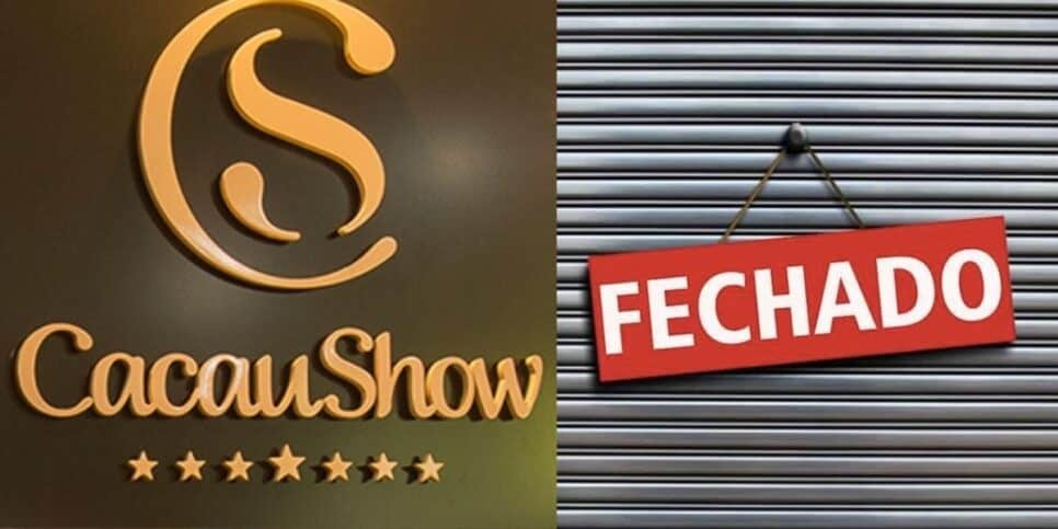 Logo da Cacau Show / Placa de fechado - Montagem: TVFOCO