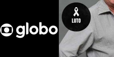 Logo da Globo / Imagem de luto - Montagem: TVFOCO