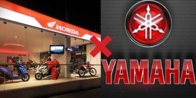 Loja da Honda / Logo da Yamaha - Montagem: TVFOCO