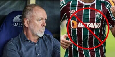 Mano Menezes e jogador do Fluminense - Foto Reprodução Internet