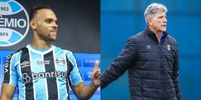 O retorno de dois reforços ao Grêmio pra jogar com Braithwaite (Foto: Lucas Uebel/ GFBPA)