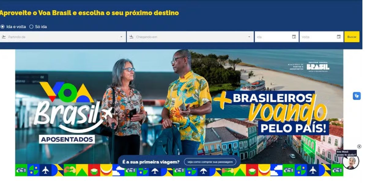 Plataforma Voa Brasil (Foto: Reprodução / site oficial)