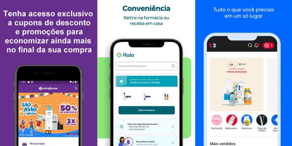 Aplicativo da Extrafarma,Droga Raia e Drogaria SP (Reprodução/AppAdvice/App Store)