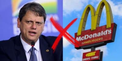 Tarcísio e McDonald's - Foto Reprodução Internet