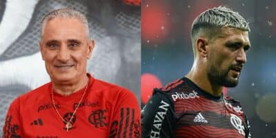 Tite e Arrascaeta no Flamengo - Foto Reprodução Internet