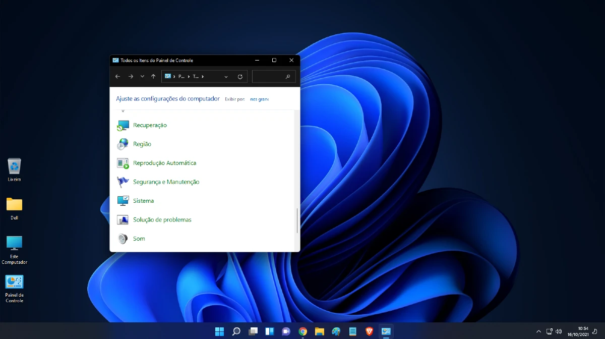 Painel de Controle do Windows 11 (Foto: Reprodução/ Internet)