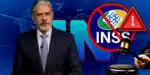 Bonner anunciou medida que pode culminar em bloqueios no INSS (Foto Reprodução/Montagem/Lennita/TV Foco/Canva/Globo)