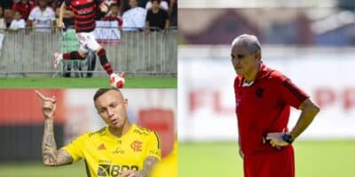 Tite lamenta a perda de 2 jogadores, um deles o Cebolinha (Reprodução: Marcelo Cortes/Flamengo)