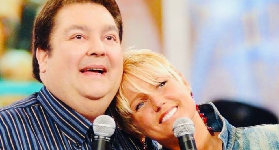 Fausto Silva e Xuxa no extindo 'Domingão com Faustão' (Foto: Reprodução/ Divulgação/ TV Globo)