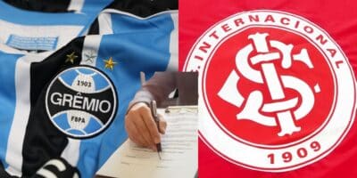 Grêmio fechar maior contrato para dar rasteira no Inter (Reprodução: Montagem TV Foco)