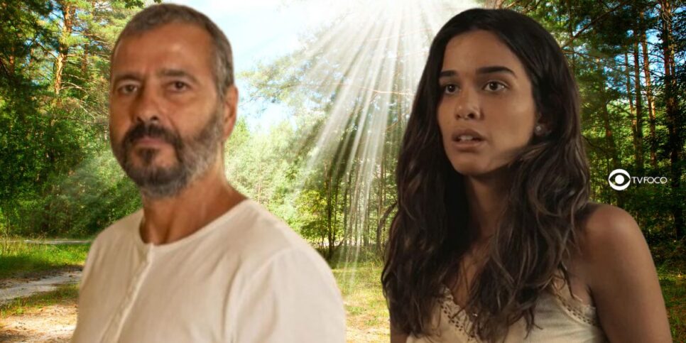 José Inocêncio e Mariana em Renascer (Foto: Reprodução / Globo / Montagem TV Foco)