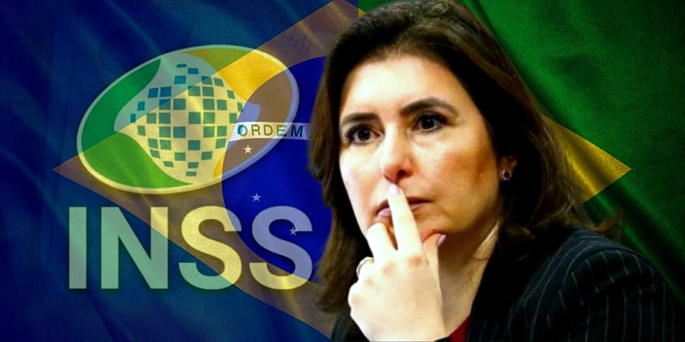 Simone Tebet anuncia canetadas que atingem benefícios do INSS (Foto Reprodução/Montagem/Lennita/Canva/INSS/Marcelo Camargo/Agência Brasil)