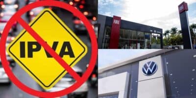 Isenção do IPVA em vigor para carros da Fiat e Volks (Reprodução: Montagem TV Foco)