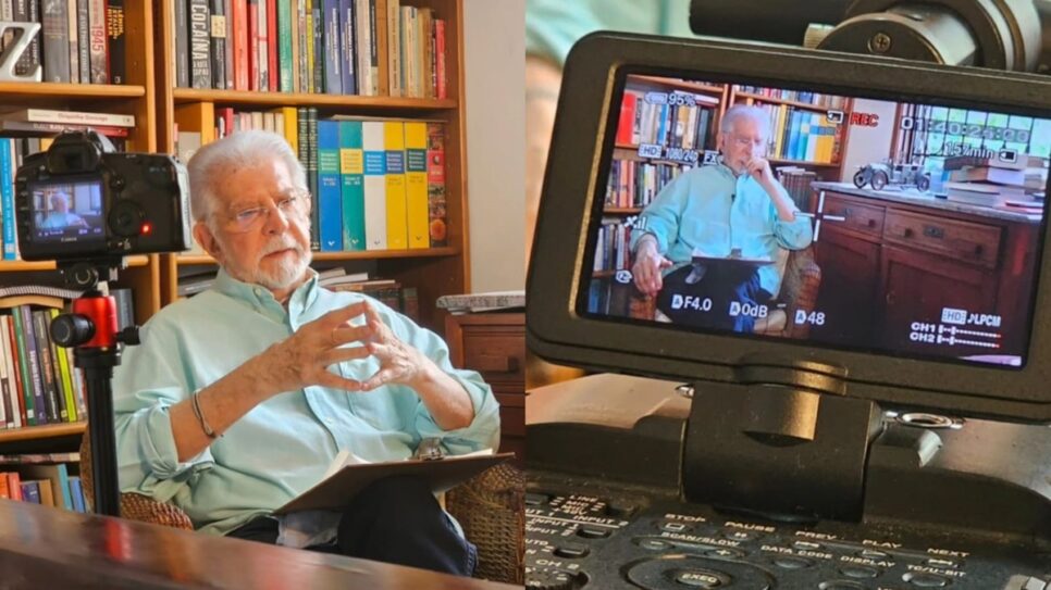 O apresentador gravando documentário em 2023 (Fotos: Reprodução/ Instagram/ Montagem TV Foco)