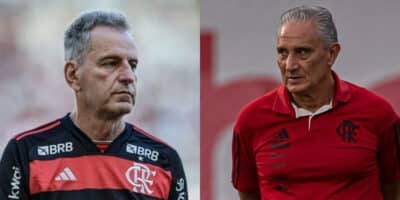 Craque de R$72M e +1: Landim e Tite se desesperam (Foto: Reprodução/Montagem TV Foco)