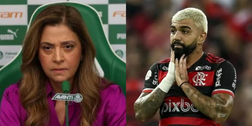 R$48M: Leila confirma veredito sobre contratação de Gabigol (Foto: Reprodução/Montagem TV Foco)