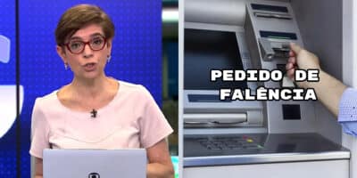 O pedido de falência por parte de banco, divulgado por Renata Lo Prete (Foto: Divulgação)