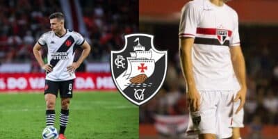 Vasco quer craque do São Paulo para jogar ao lado de Pitón (Reprodução: Maxi Franzoi / Montagem TV Foco)