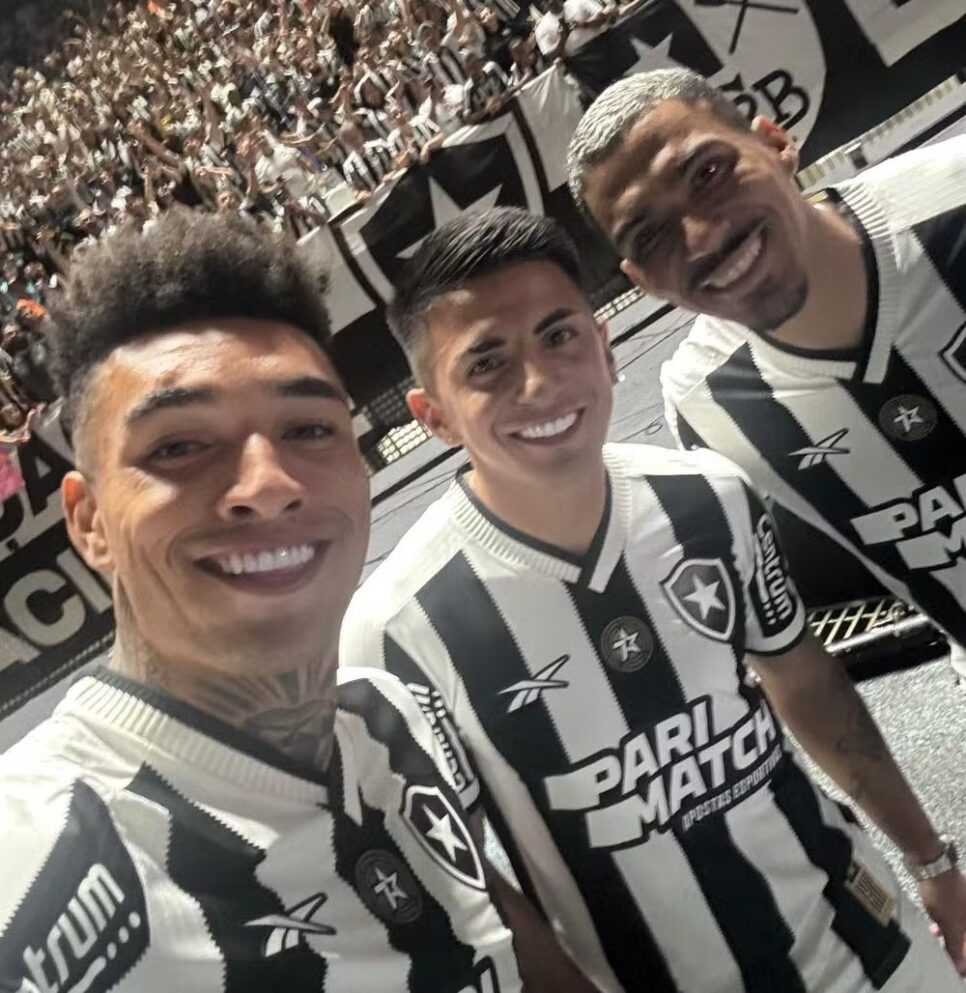 Thiago Almada, Igor Jesus e Allan, reforços do Botafogo (Foto: Divulgação/Botafogo)