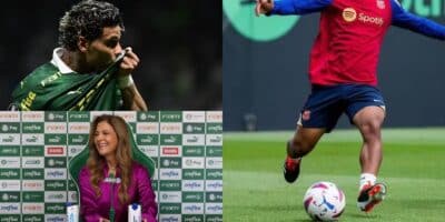 Leila abre os cofres para ter dupla de Richard Ríos no Palmeiras (Reprodução: Marcos Ribolli / César Greco)