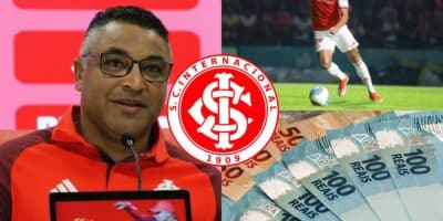 Roger Machado comemora 2 retornos ao Internacional (Reprodução: Bruno Ravazzolli / Montagem TV Foco)