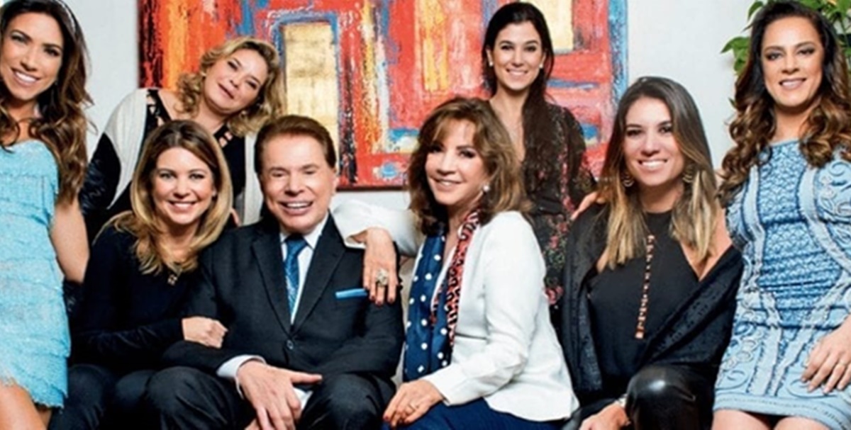 Silvio Santos, Íris Abravanel e as 6 filhas (Foto: Reprodução)